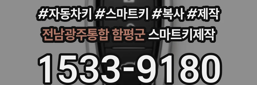 전남광주통합 함평군 스마트키제작
