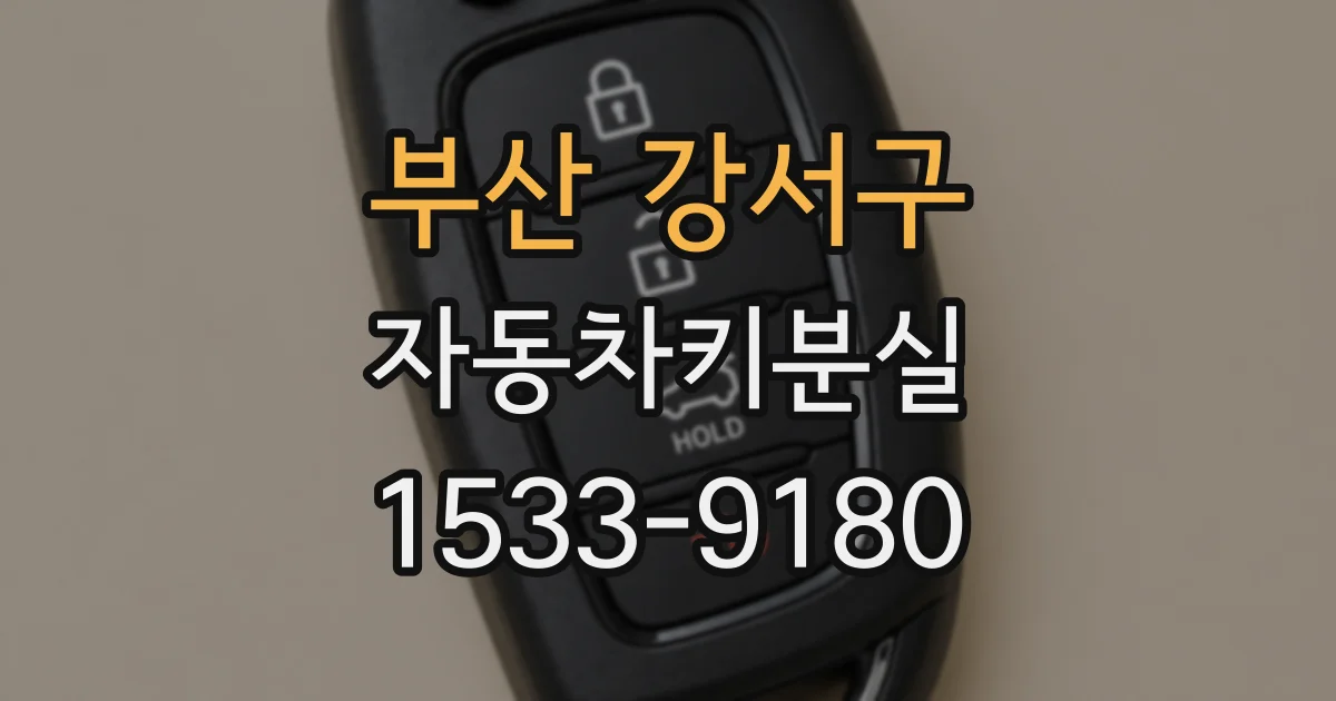 부산 강서구 자동차키분실