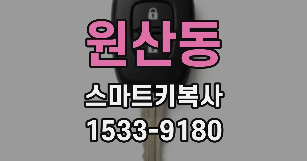 원산동 스마트키복사