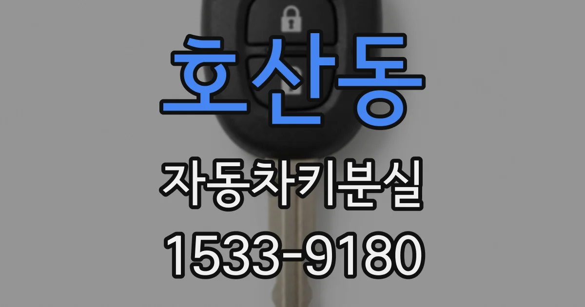 호산동 자동차키분실