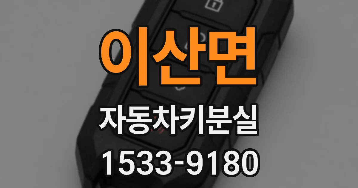 이산면 자동차키분실