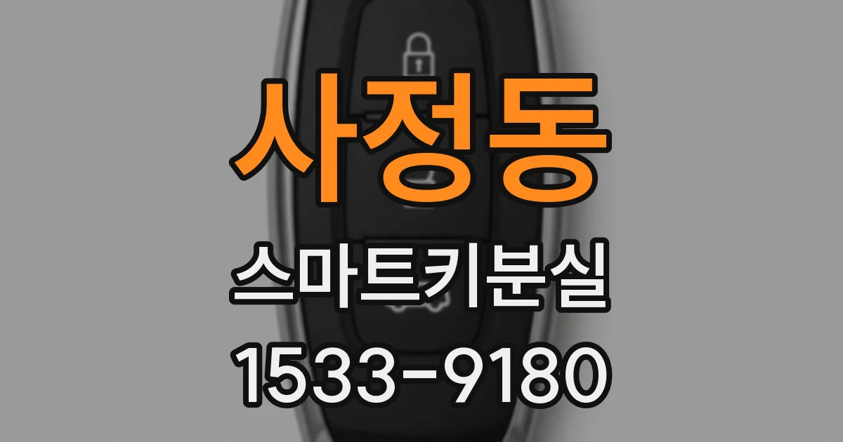 사정동 스마트키분실