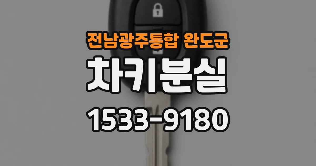 전남광주통합 완도군 차키분실