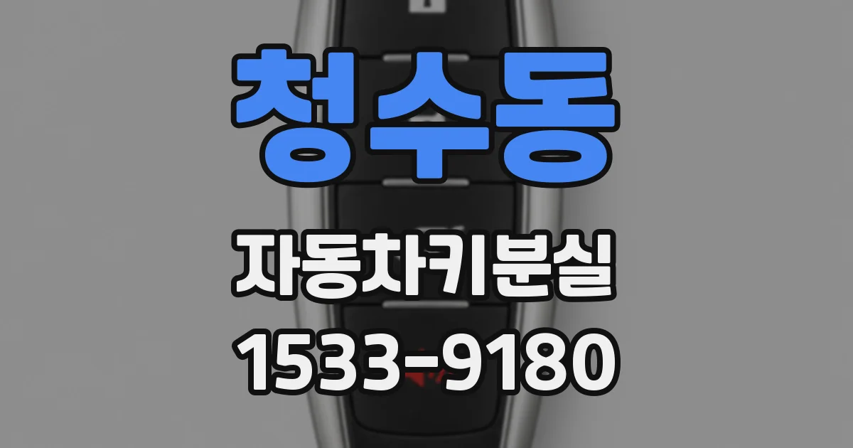청수동 자동차키분실