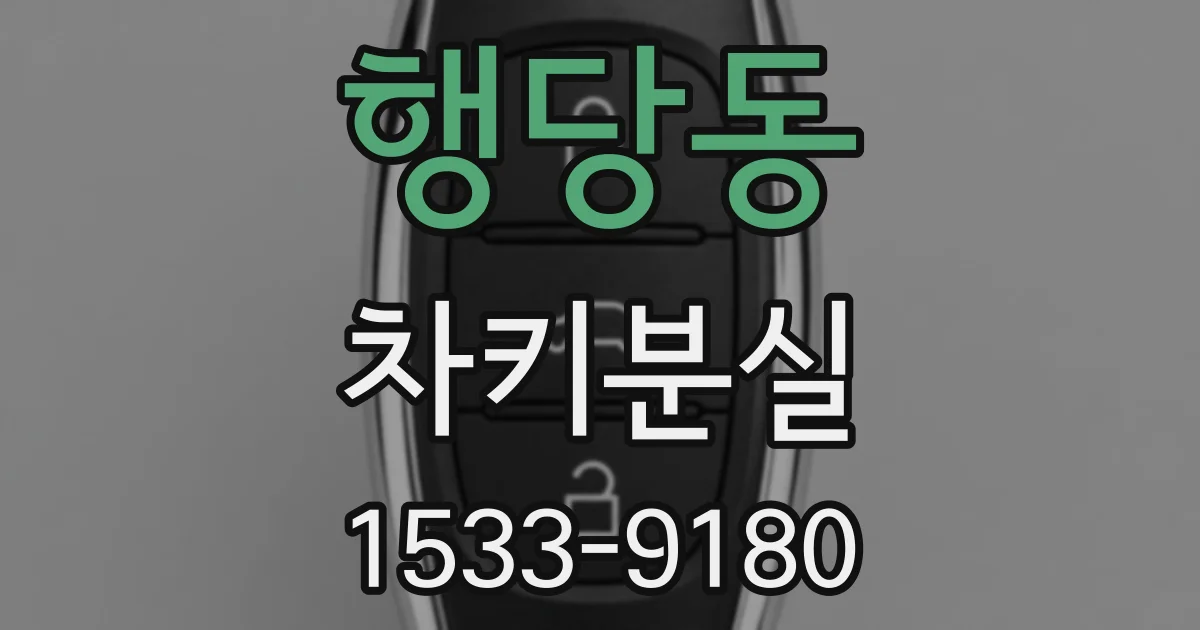 행당동 차키분실