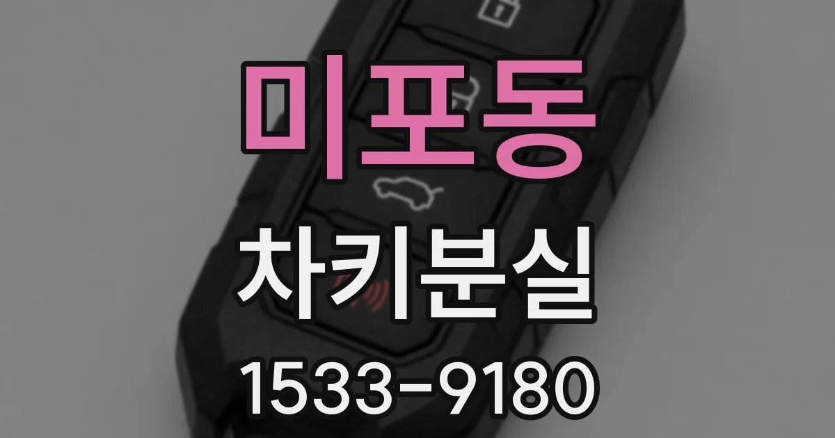 미포동 차키분실