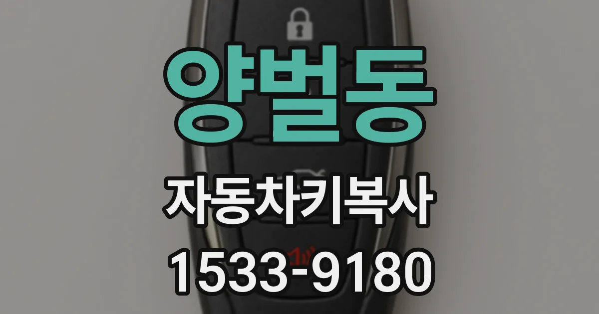 양벌동 자동차키복사