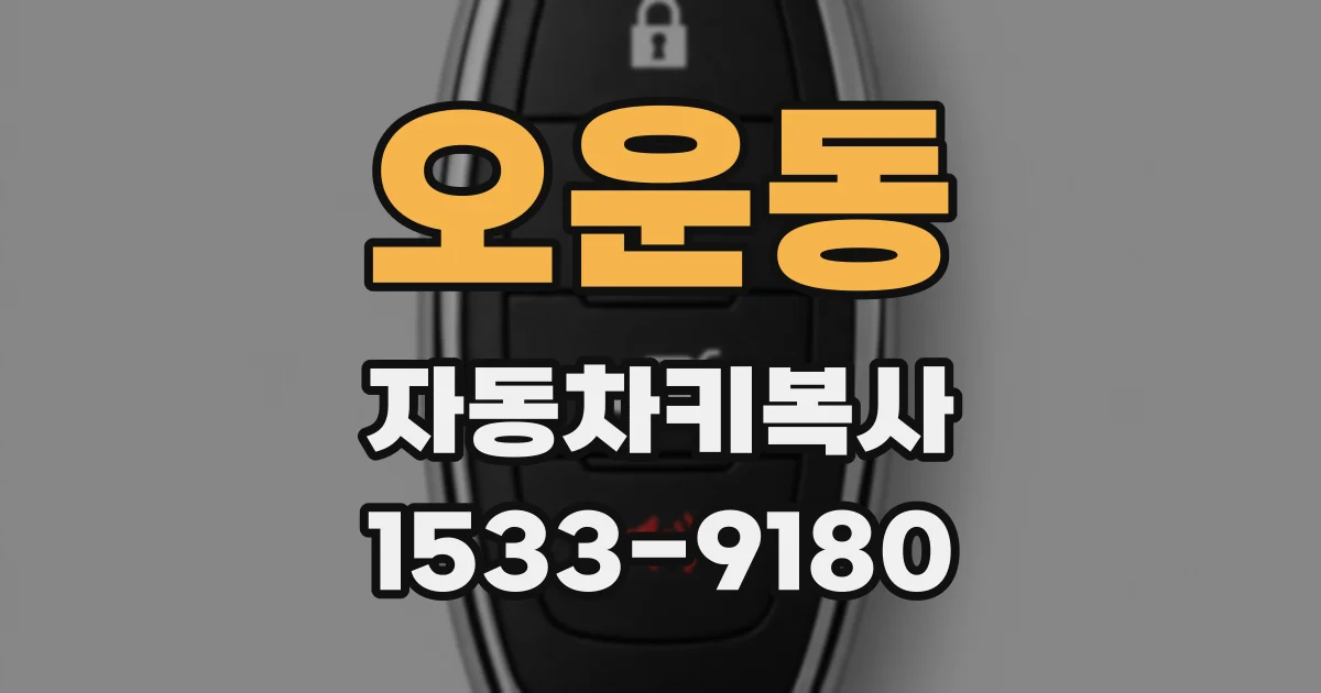 오운동 자동차키복사