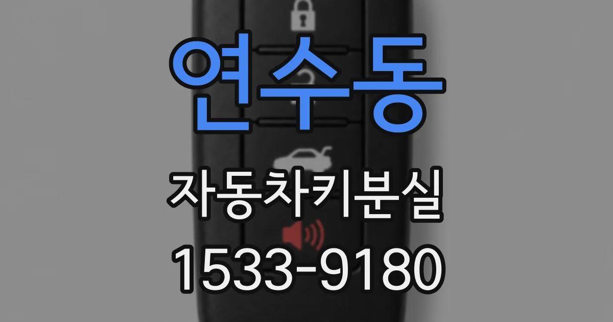 연수동 자동차키분실