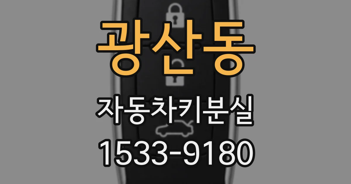 광산동 자동차키분실
