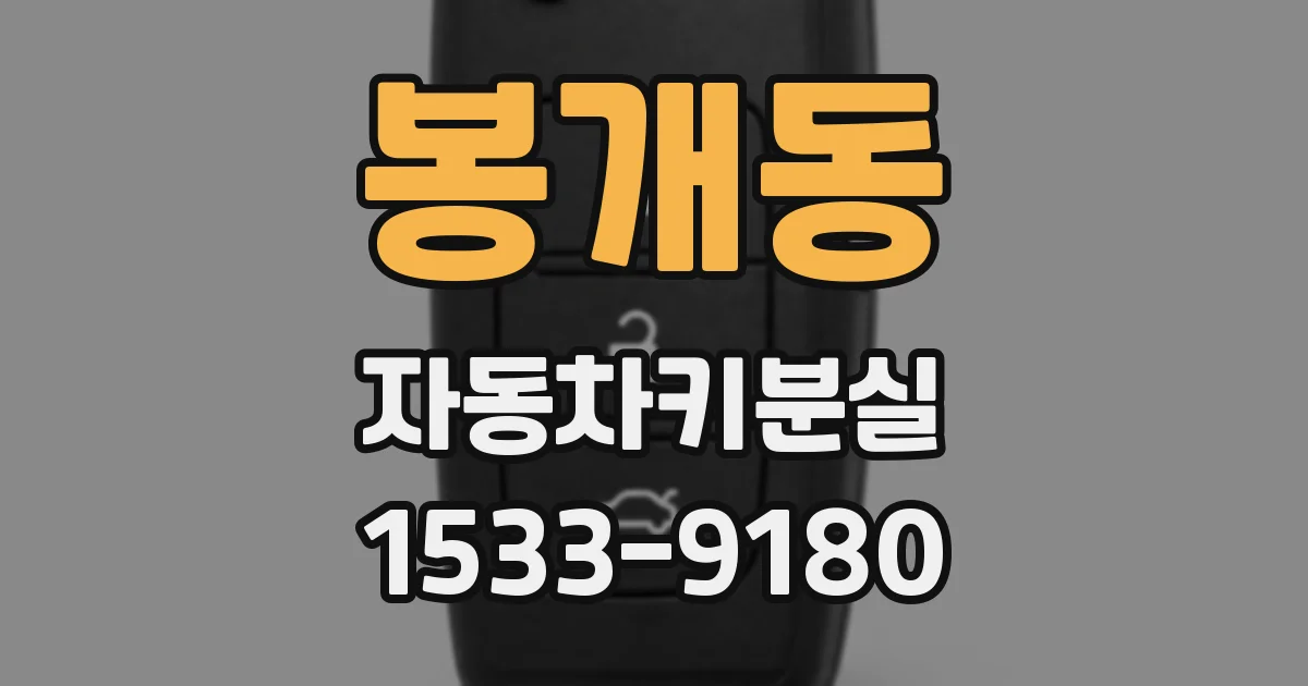 봉개동 자동차키분실