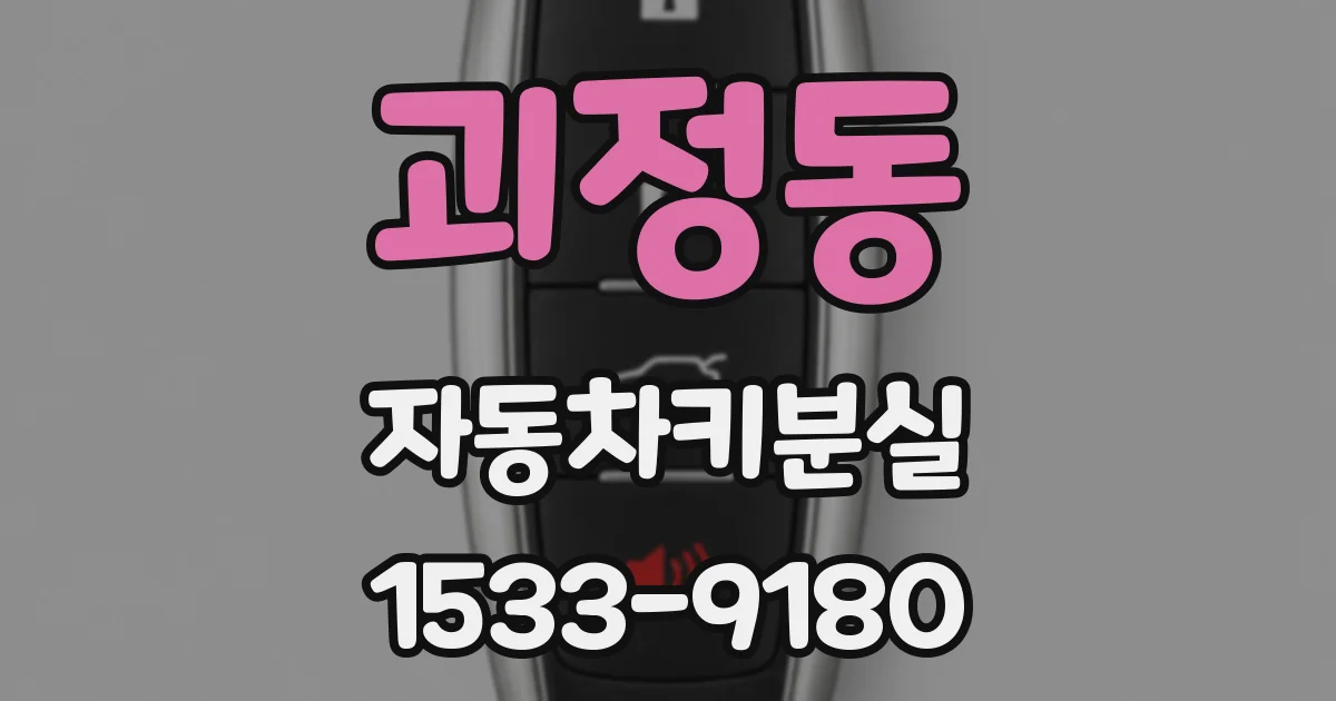 괴정동 자동차키분실