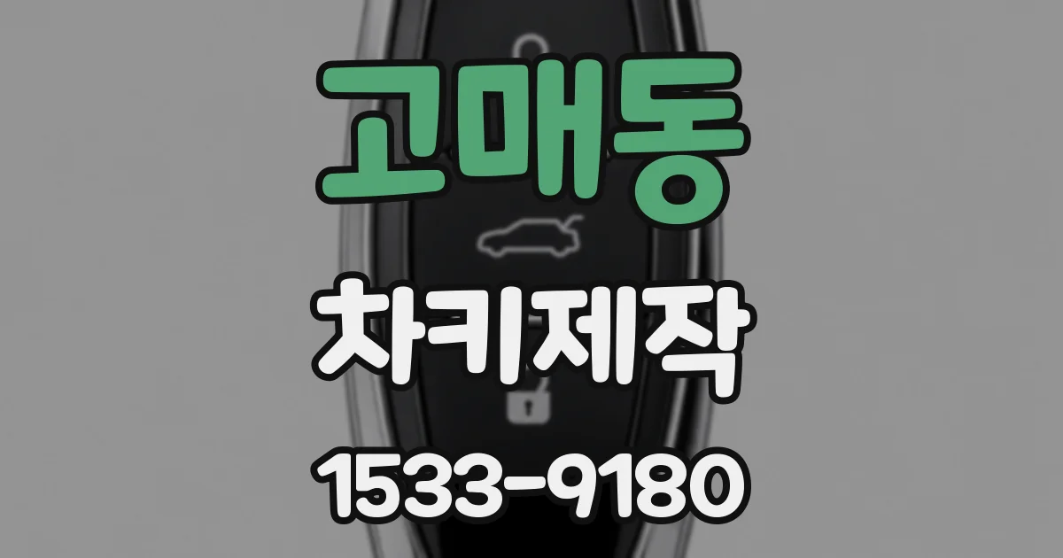 고매동 차키제작