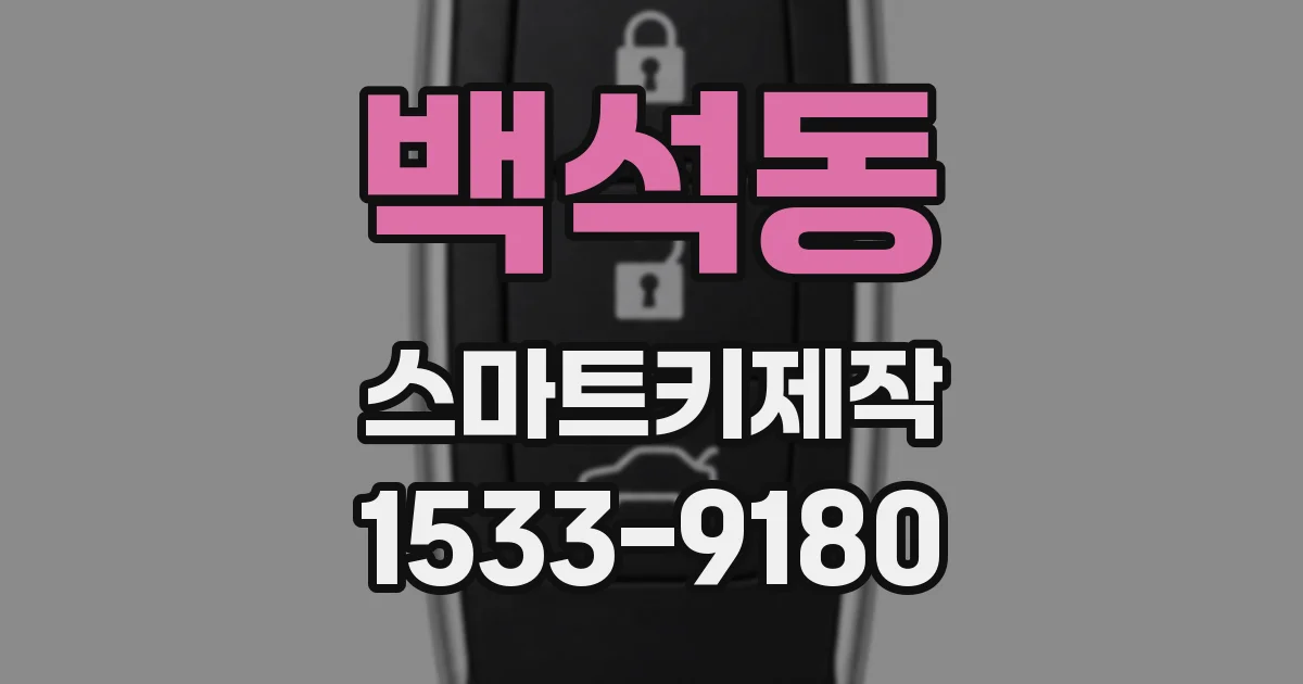 백석동 스마트키제작