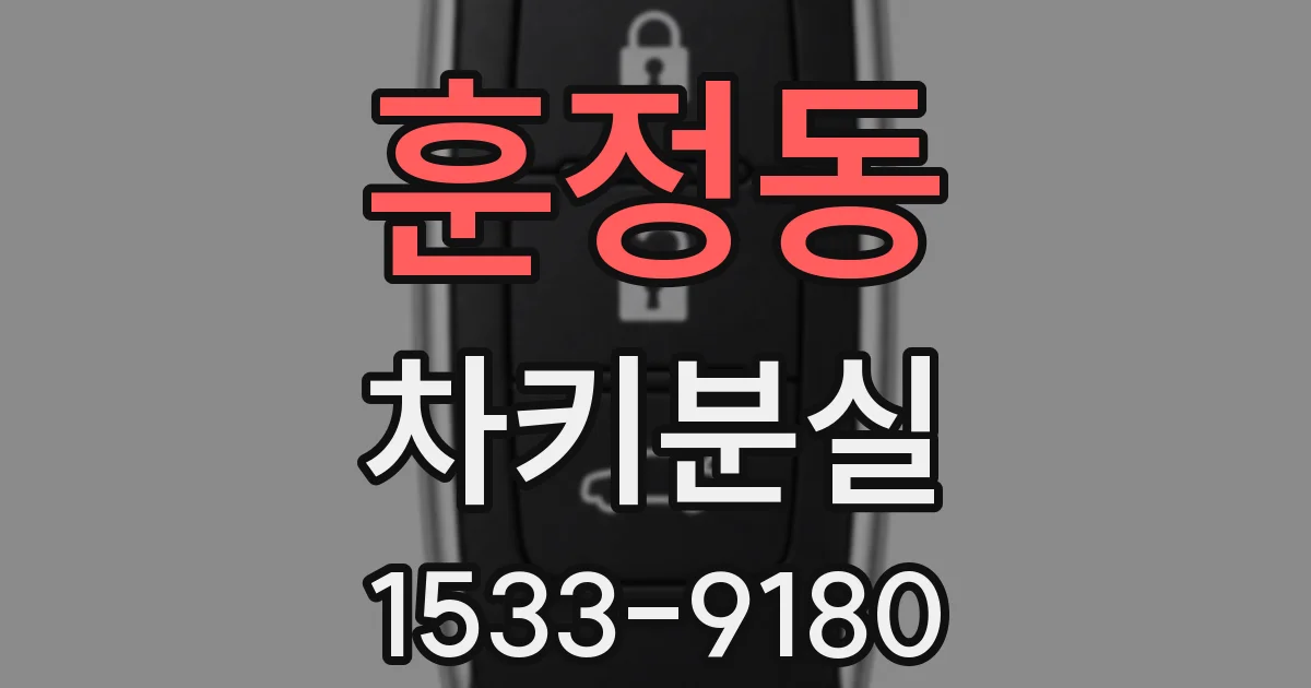 훈정동 차키분실