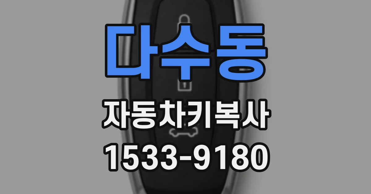다수동 자동차키복사