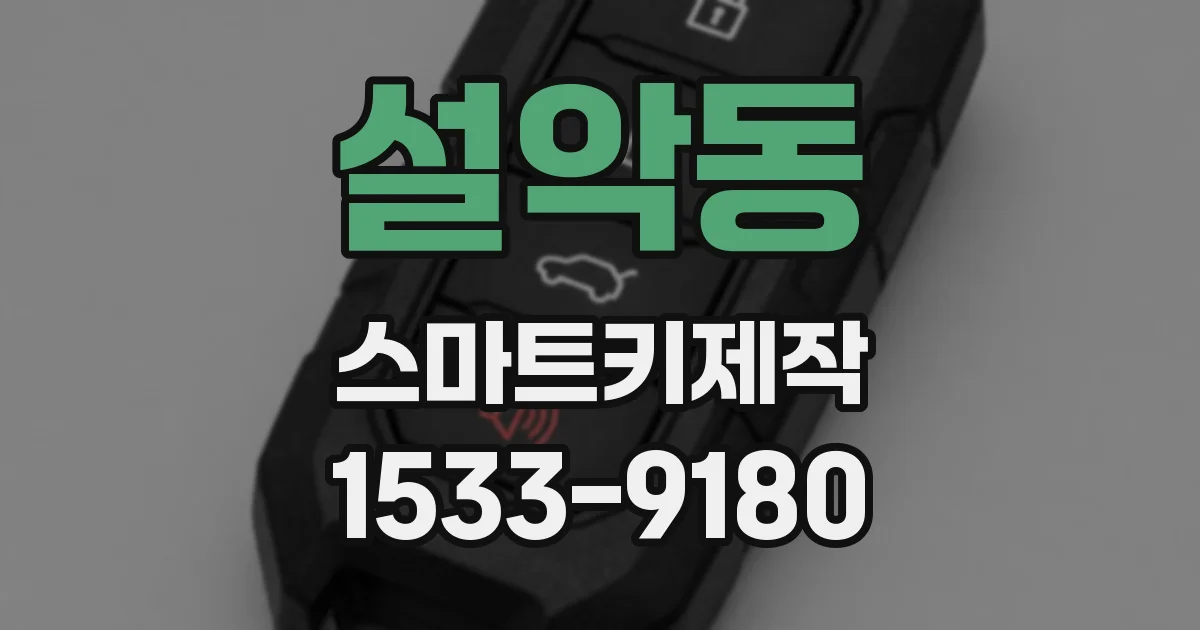설악동 스마트키제작