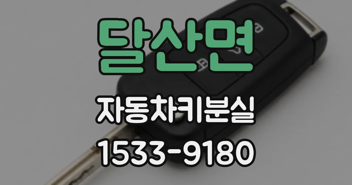 달산면 자동차키분실