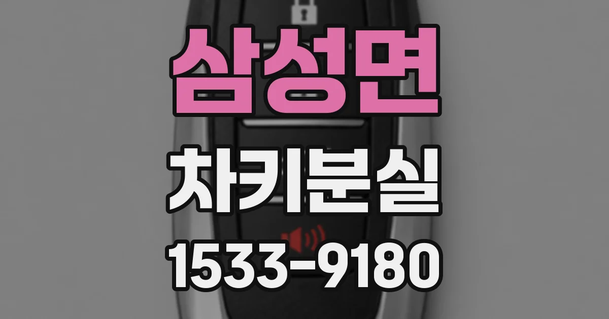 삼성면 차키분실