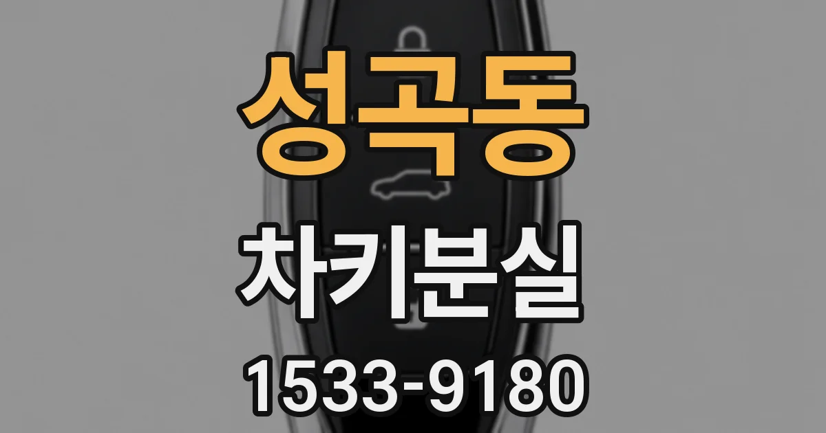 성곡동 차키분실