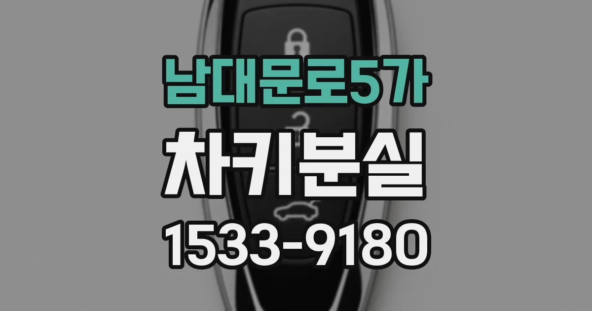 남대문로5가 차키분실