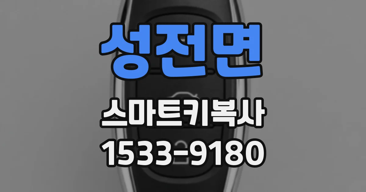 성전면 스마트키복사