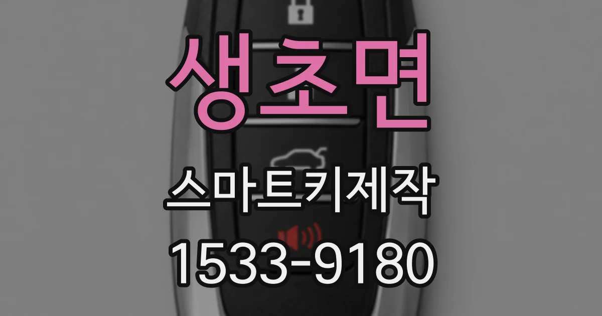 생초면 스마트키제작
