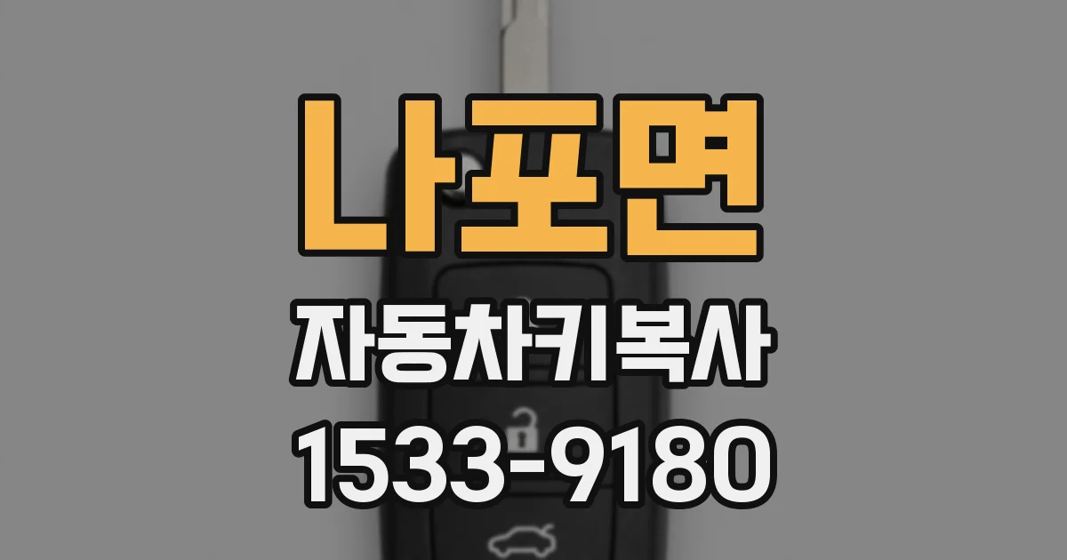 나포면 자동차키복사