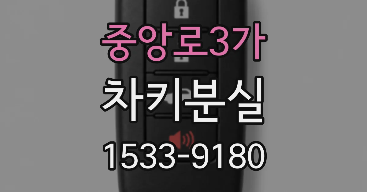 중앙로3가 차키분실