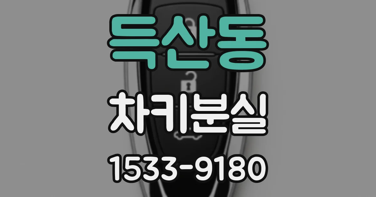 득산동 차키분실