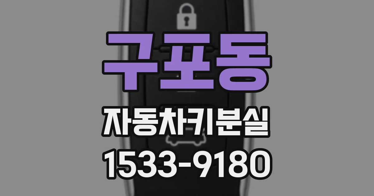 구포동 자동차키분실