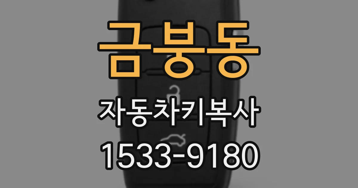 금붕동 자동차키복사