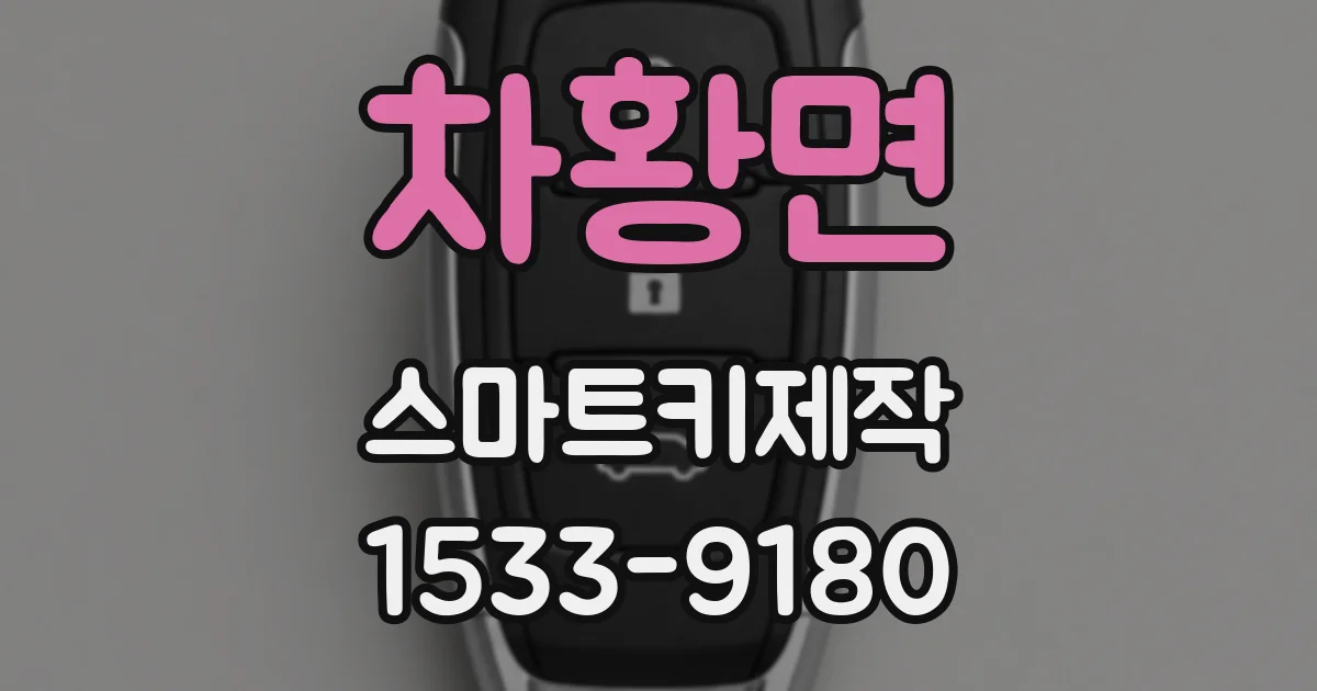차황면 스마트키제작