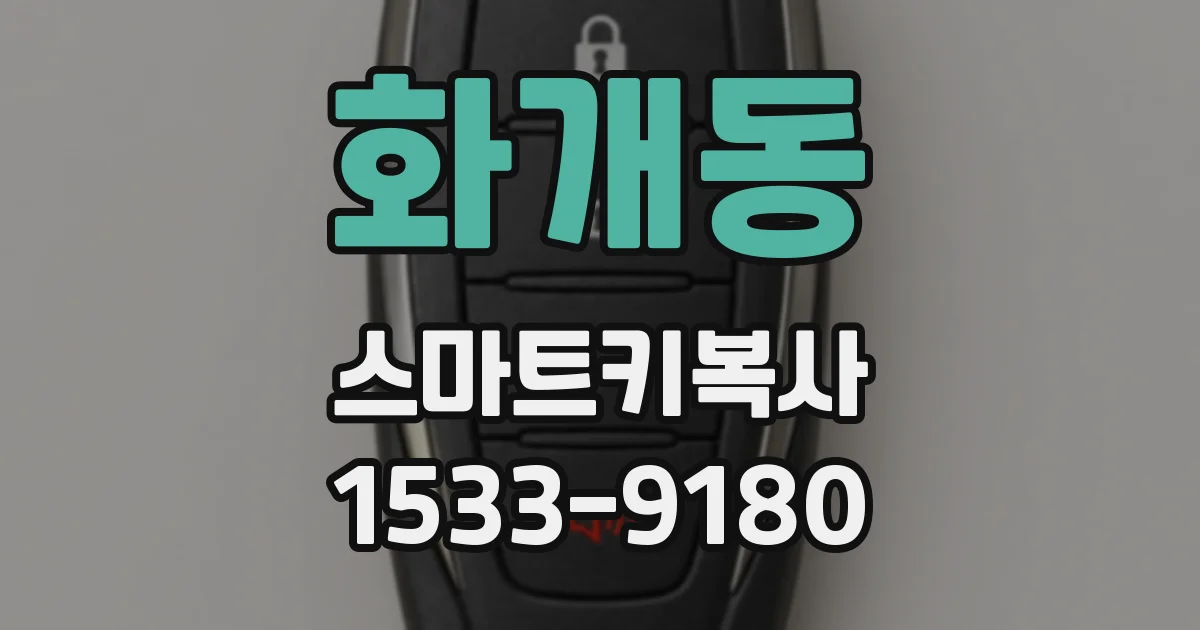 화개동 스마트키복사