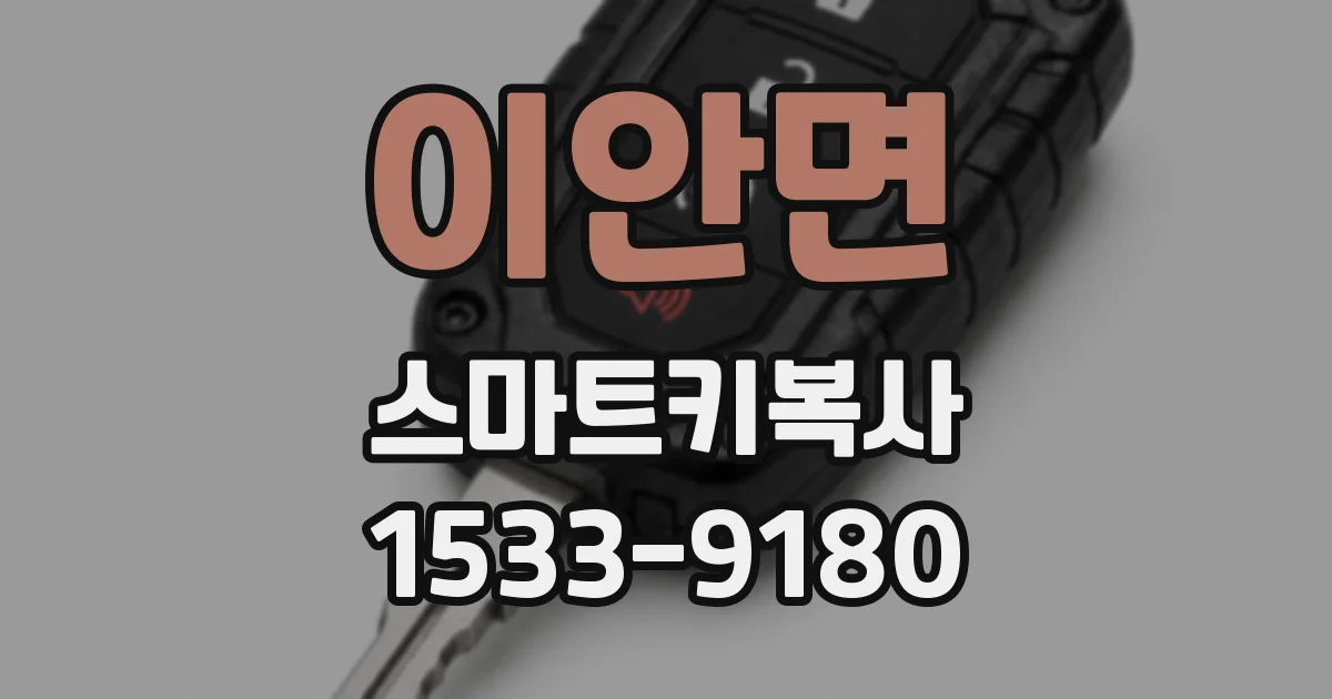 이안면 스마트키복사