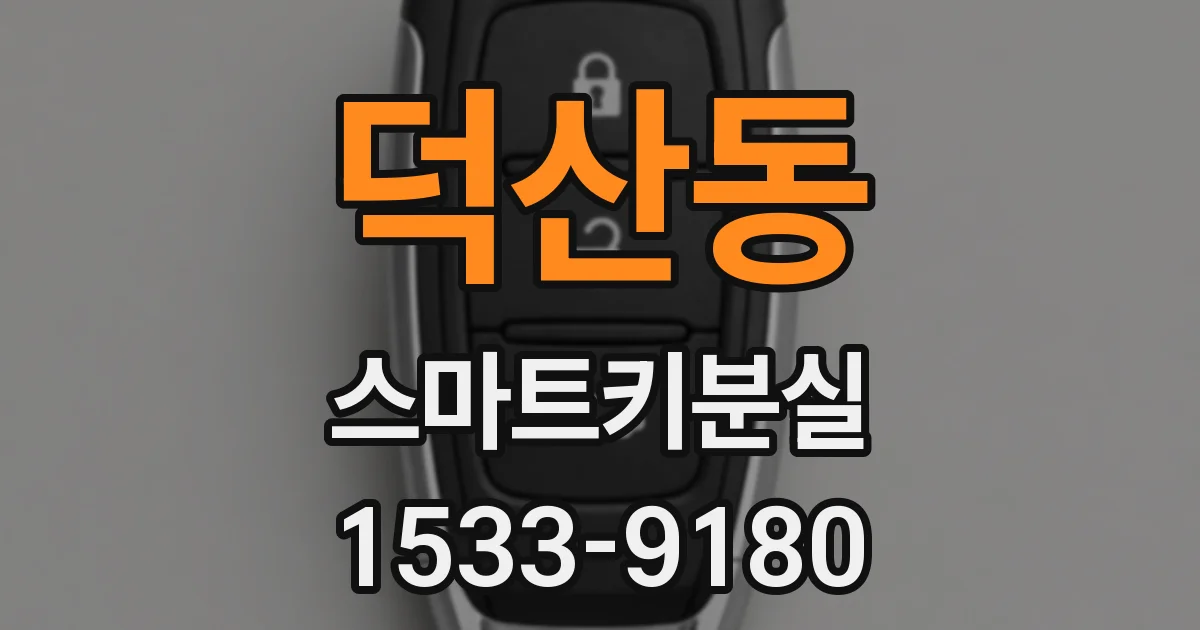 덕산동 스마트키분실