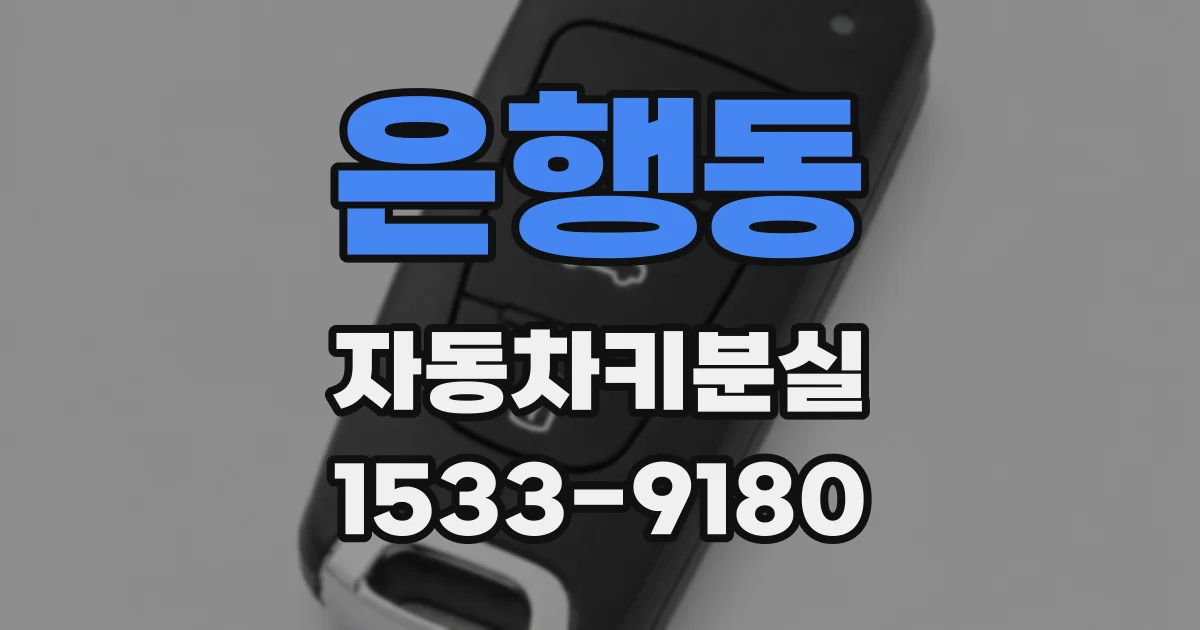 은행동 자동차키분실