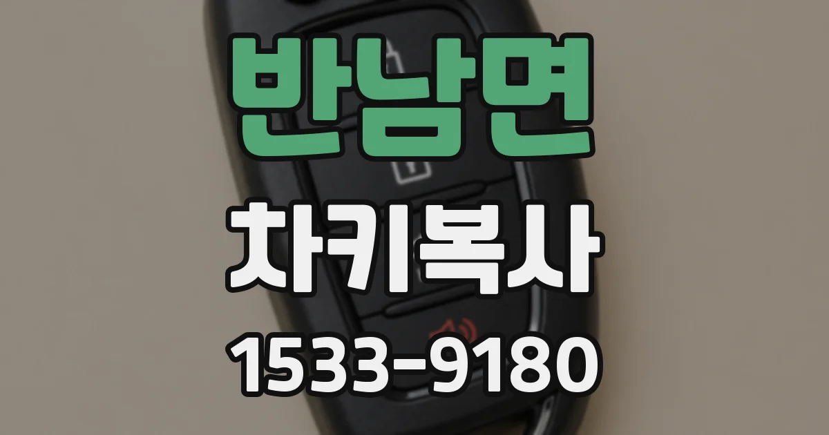 반남면 차키복사