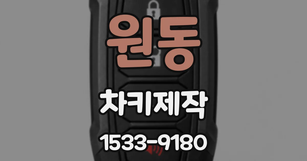 원동 차키제작