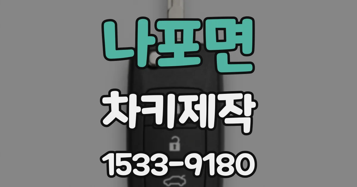나포면 차키제작