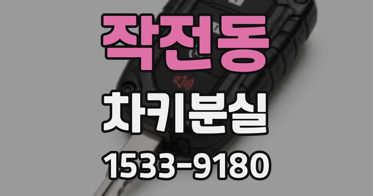 작전동 차키분실