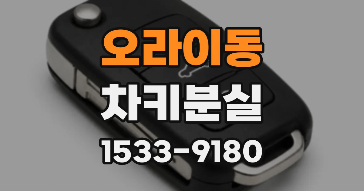 오라이동 차키분실