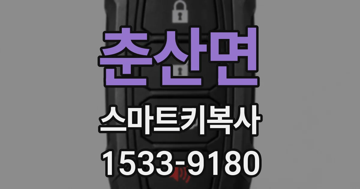 춘산면 스마트키복사