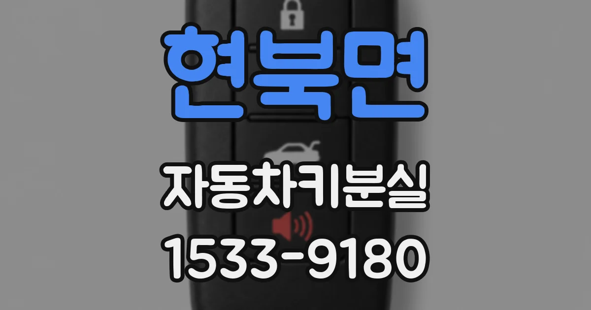 현북면 자동차키분실