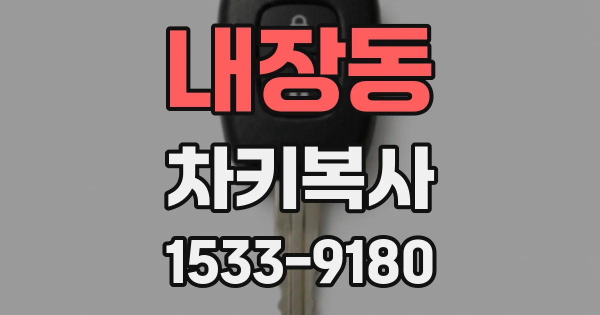 내장동 차키복사