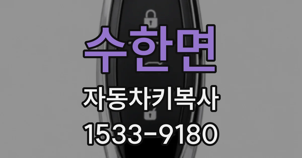 수한면 자동차키복사
