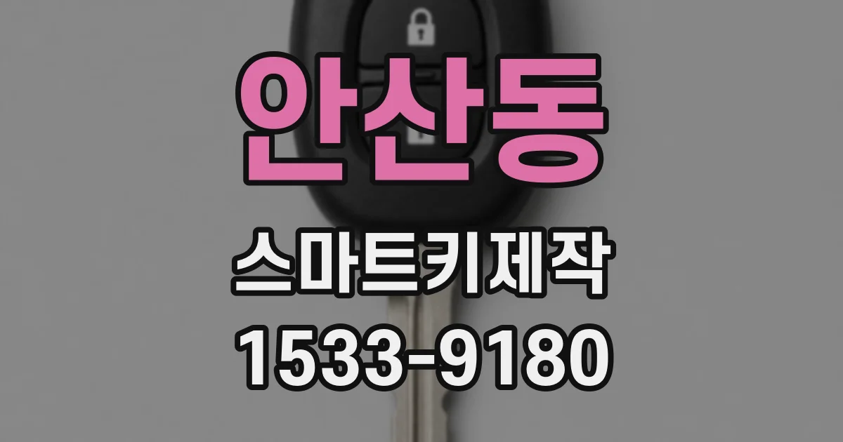 안산동 스마트키제작