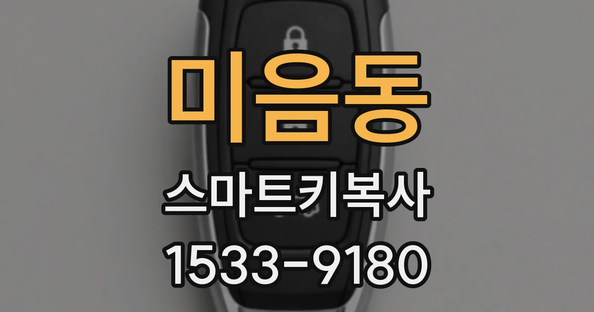 미음동 스마트키복사