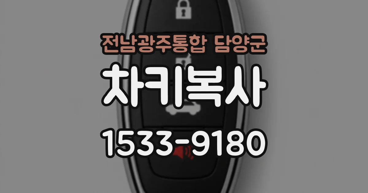 전남광주통합 담양군 차키복사