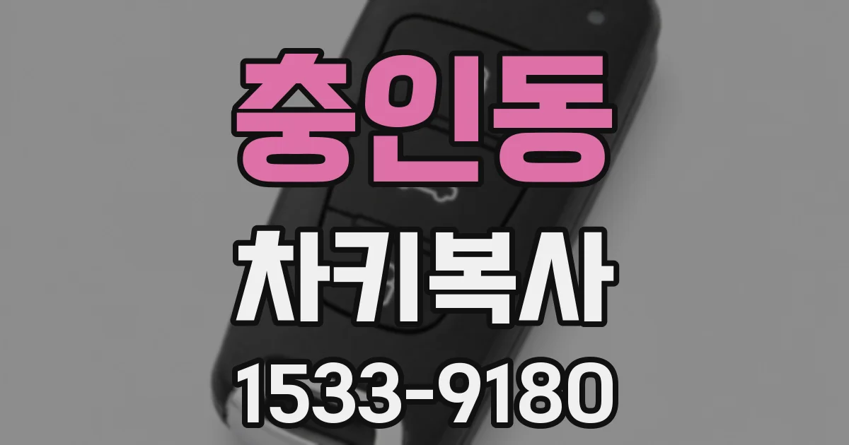충인동 차키복사